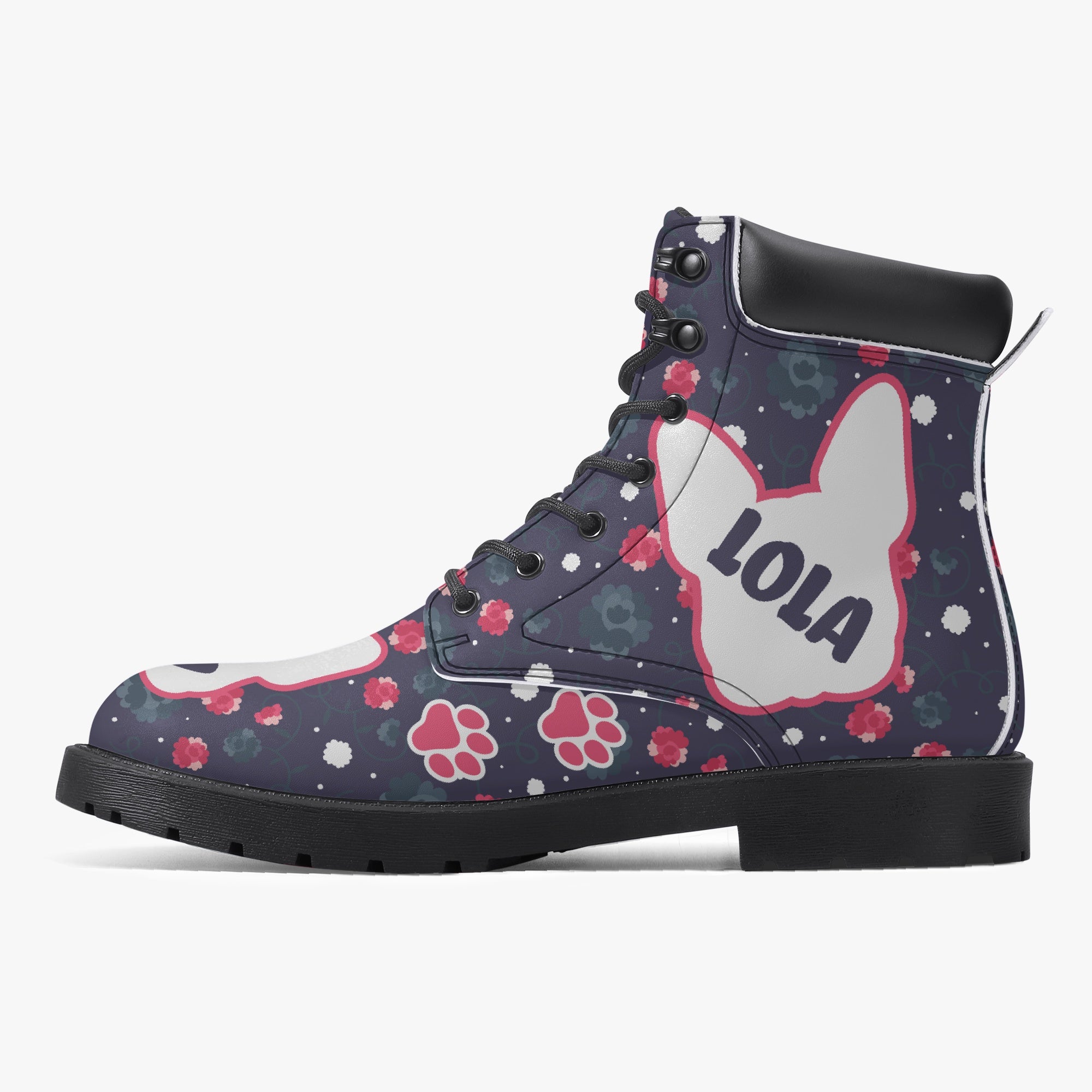 Frenchie-Fan Milo - Personalized Casual Leather Boot for Street Style