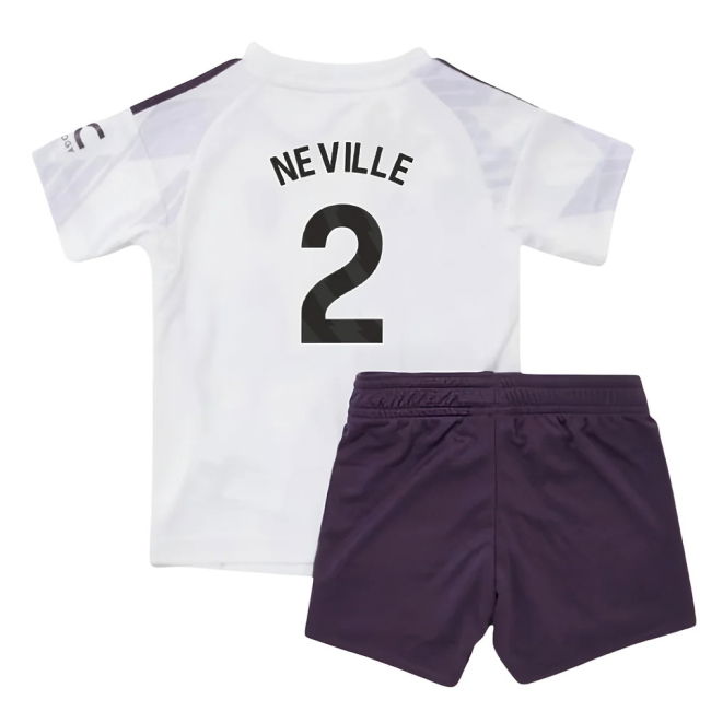 Football Man Utd Away Baby Kit Neville #2 Premium Quality Authenti...