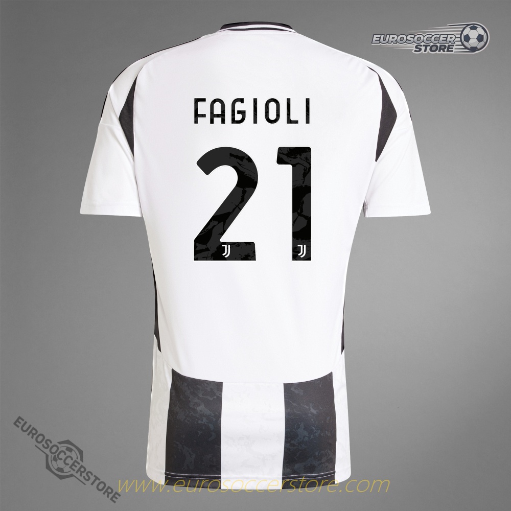Juventus 24-25 Home Jersey with FAGIOLI 21 Printing