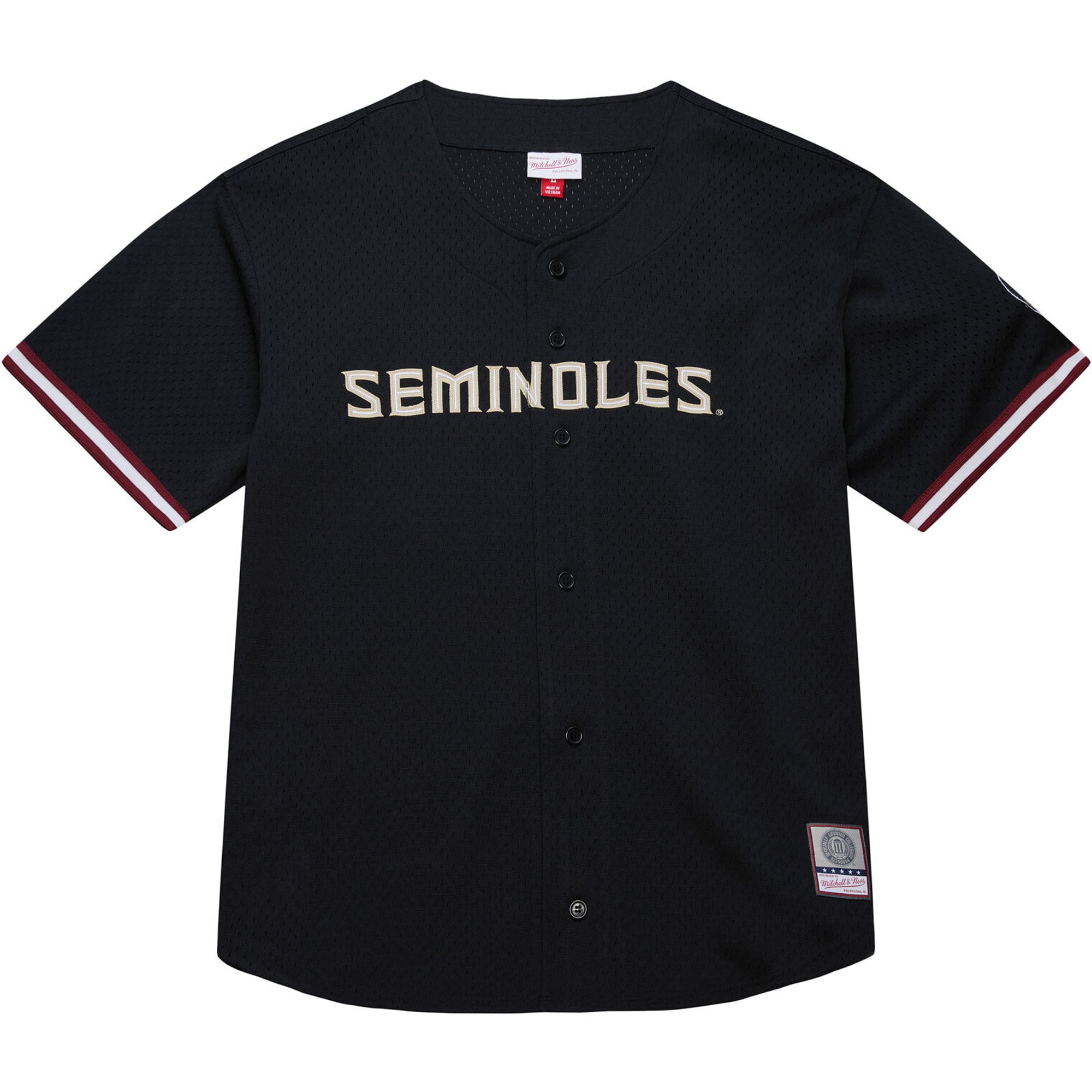 [DDG] Florida State Seminoles On The Clock Full-Button Fashion Jersey - Black