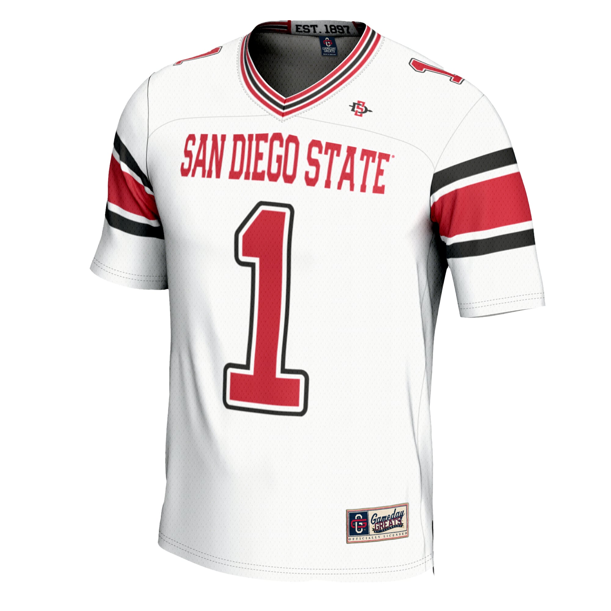#1 San Diego State Aztecs GameDay Greats Youth Football Jersey - White