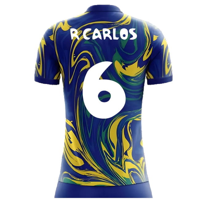 Replica 2025-2026 Brazil Away Concept Shirt (R Carlos 6) - Kids