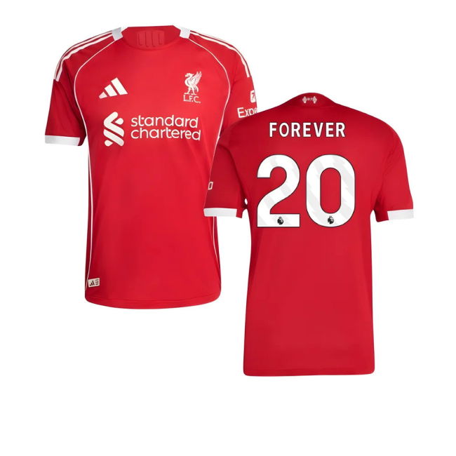 Professional Style Liverpool Home Player Jersey 2025-2026 (Forever 20)