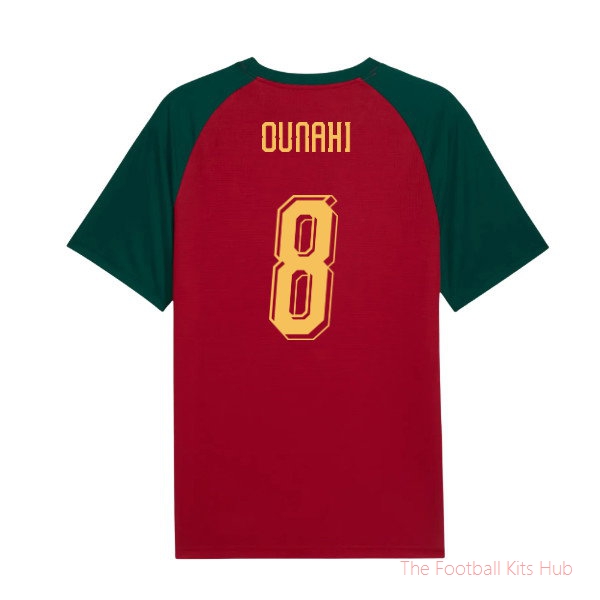 2026-2027 Morocco Warm Up Jersey (Dark Crimson) (Ounahi 8)