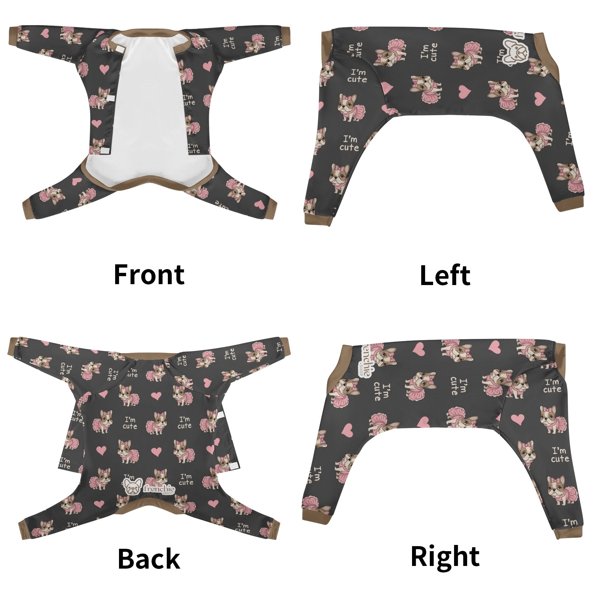 Fashion-Forward I'm Cute - Frenchie Pajamas – Ultra-soft, Cozy, & Ado...