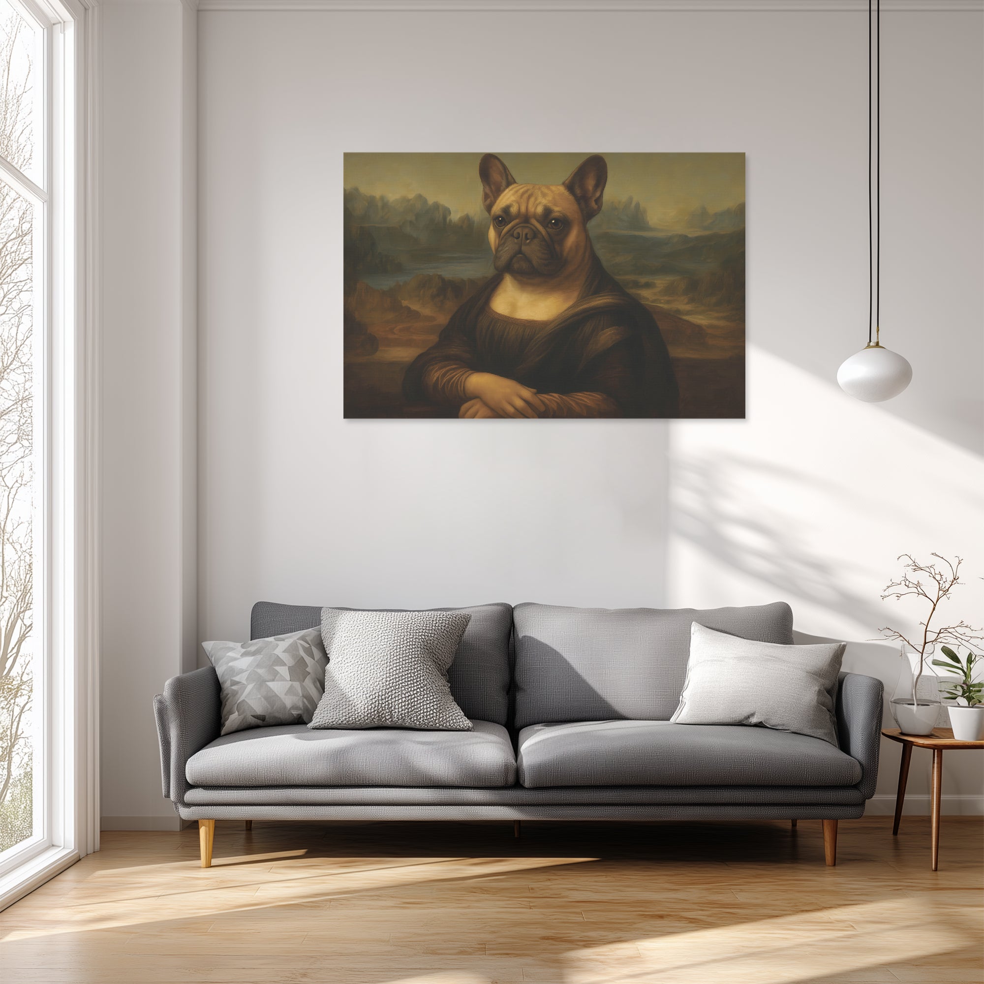 French Bulldog Poppy Adorable Frenchie Canvas Wall Art Durable Dog Item