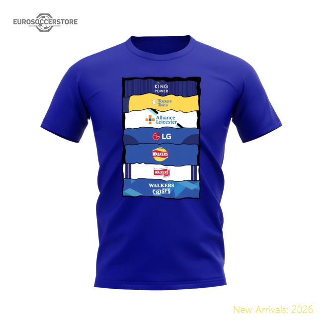Leicester Sponsor History T-shirt (royal Blue) - Reasonable Price