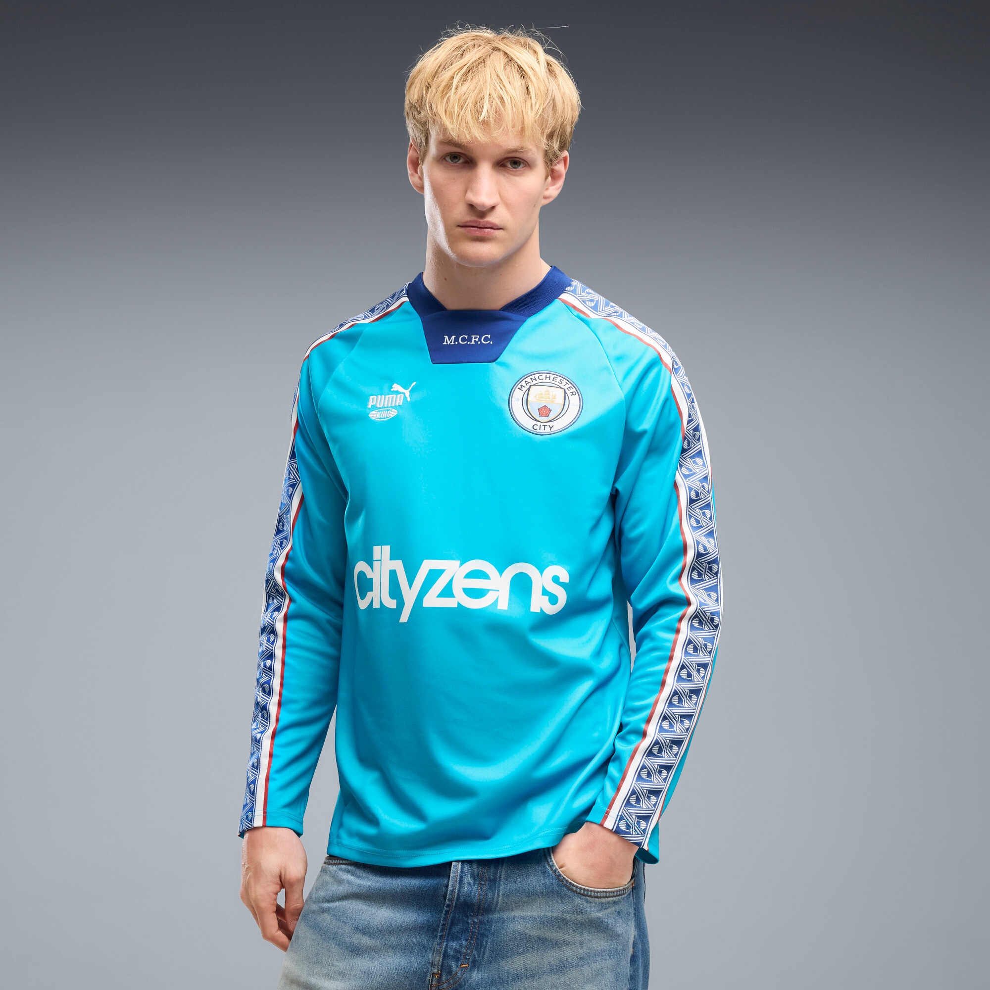[SJH] Manchester City 2026/27 King Long Sleeve Fashion Jersey - Sky Blue
