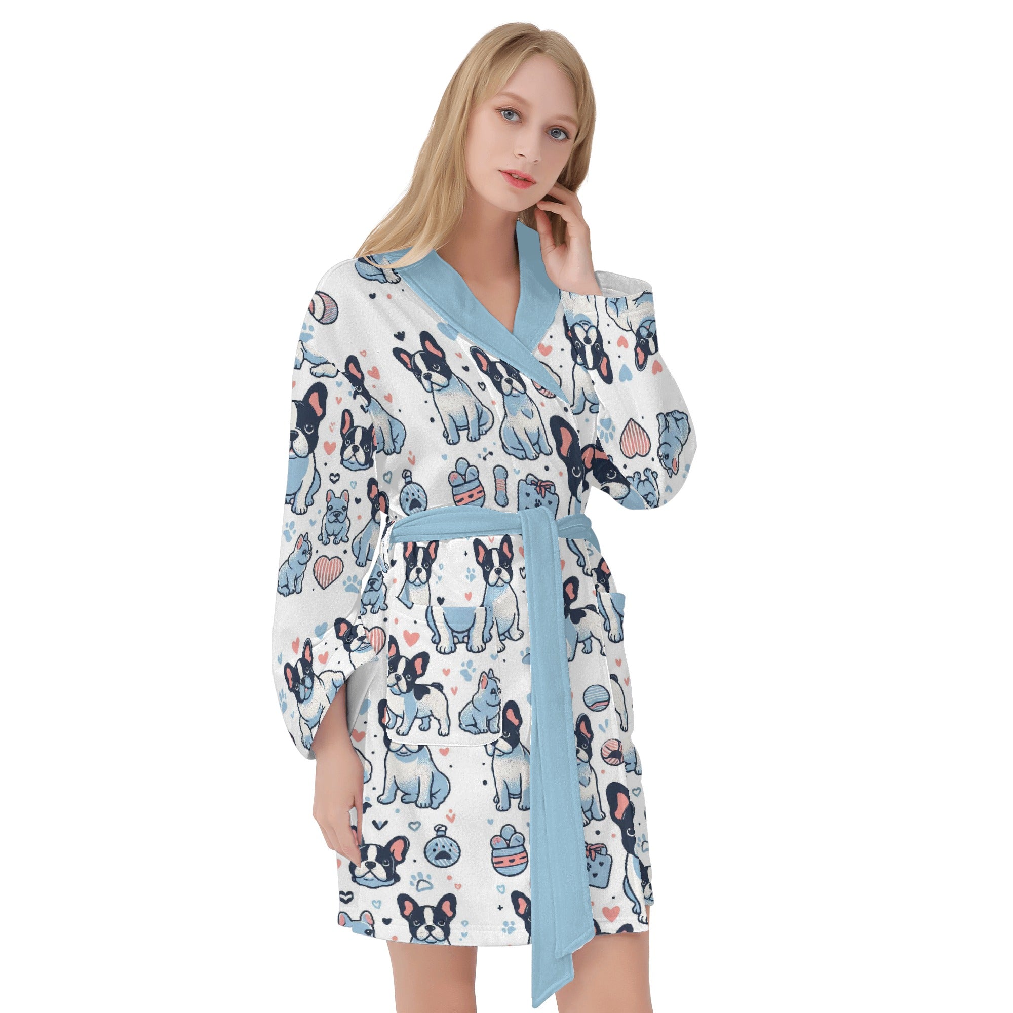 French Bulldog Lover Lola Women Bathrobe Casual Everyday Product