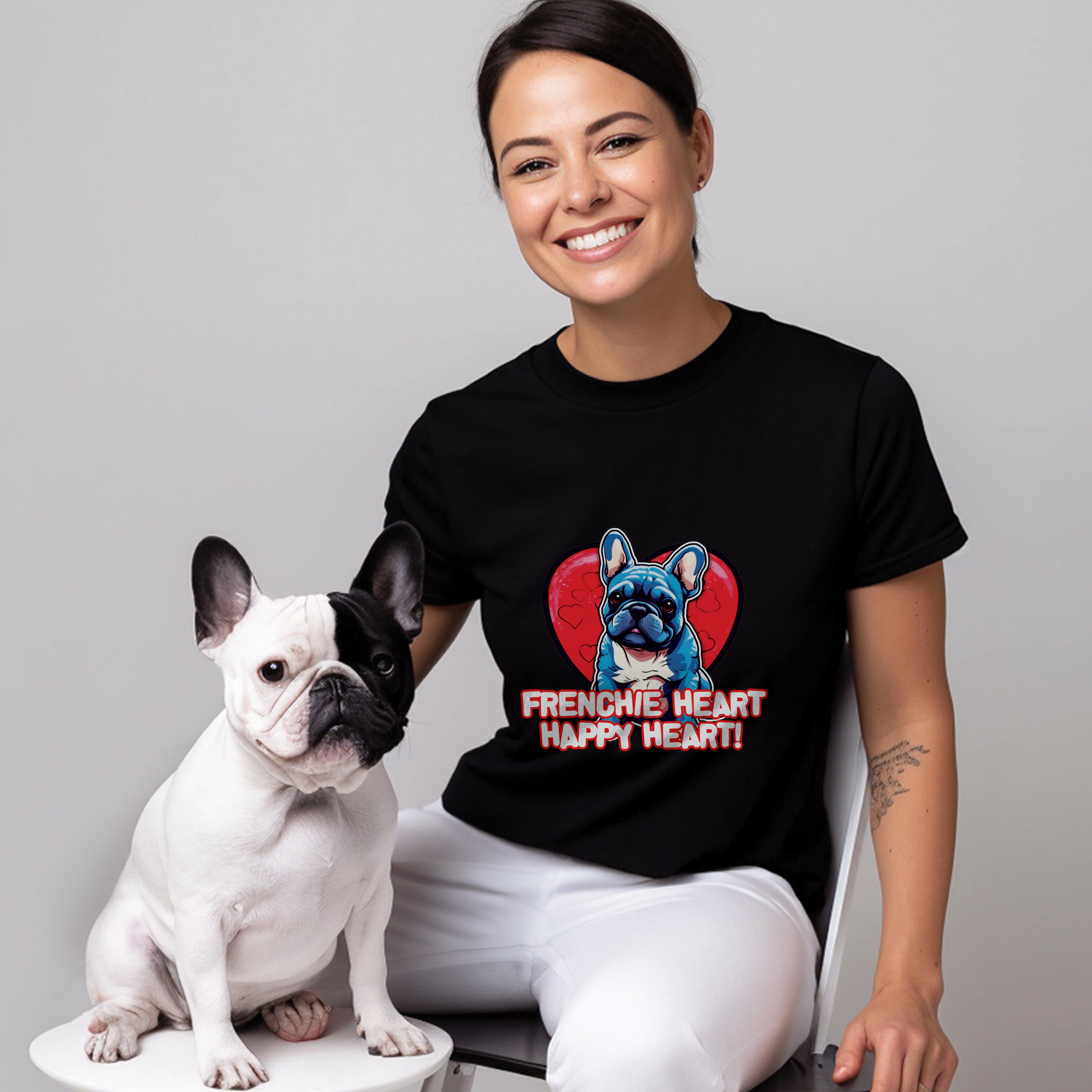 Cozy Frenchie-Fan Heartwarming Dog - Unisex T-shirt for Daily Life