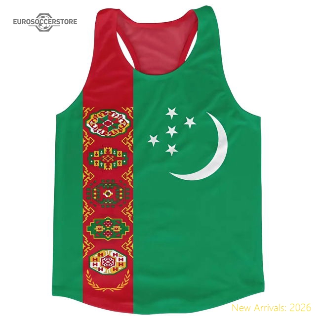 Premium-grade Turkmenistan Flag Running Vest - Fantastic Value