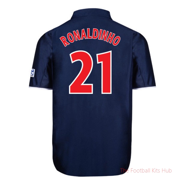 PSG Paris Saint Germain 2001 Home Shirt (Ronaldinho 21)