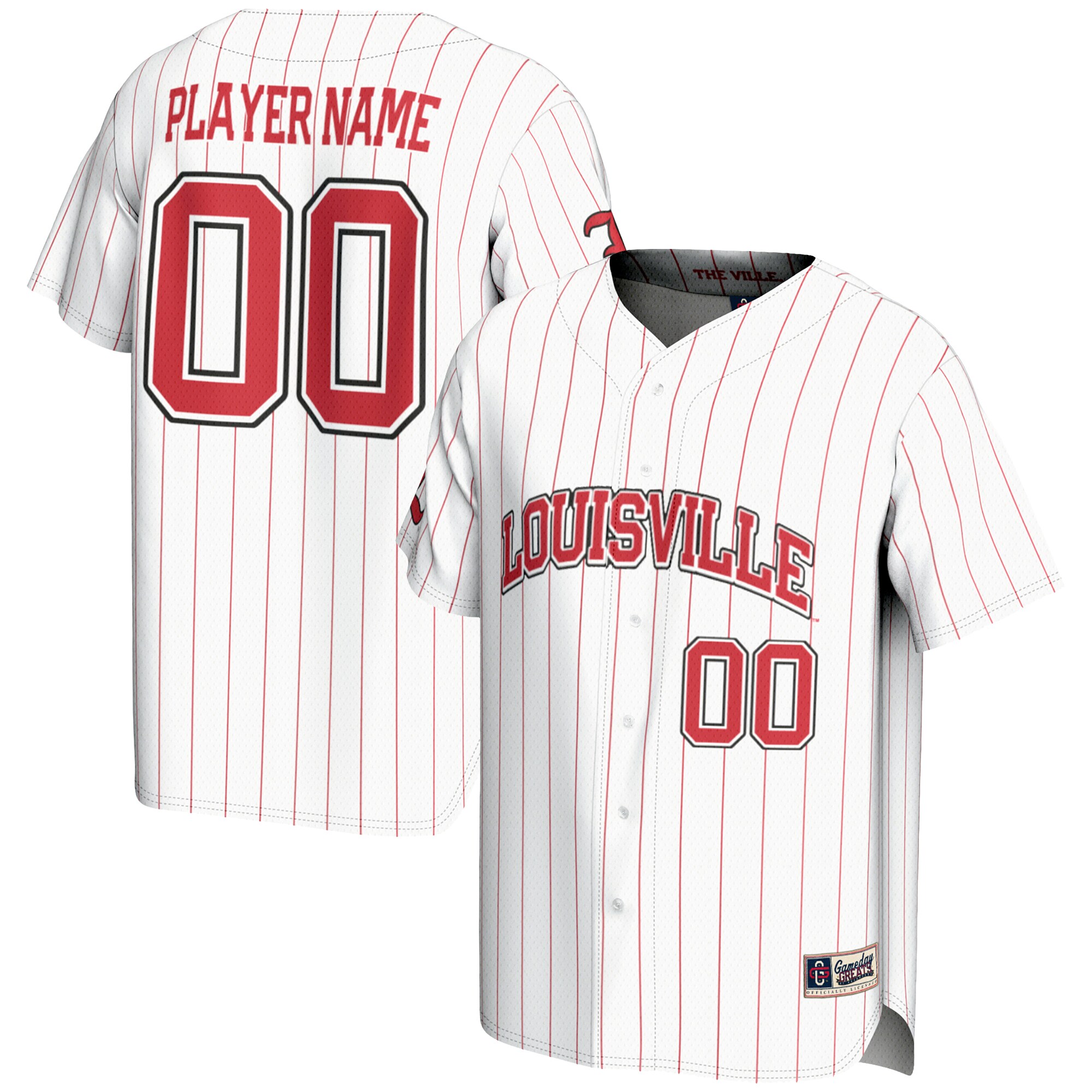[DDG] Louisville Cardinals GameDay Greats NIL Pick-A-Player Lightweight Baseball Jersey - White