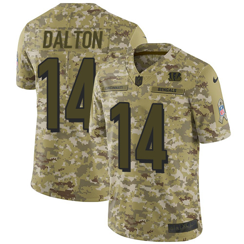 NFL CIN Bengals #14 Andy Dalton Team Color Limited Jersey - High Qu...