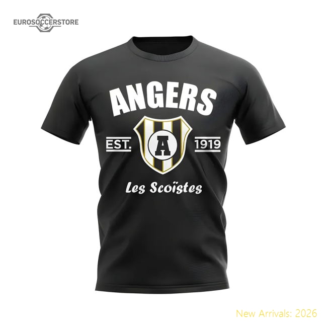 Official High-Quality Angers Established Football T-Shirt (Black)