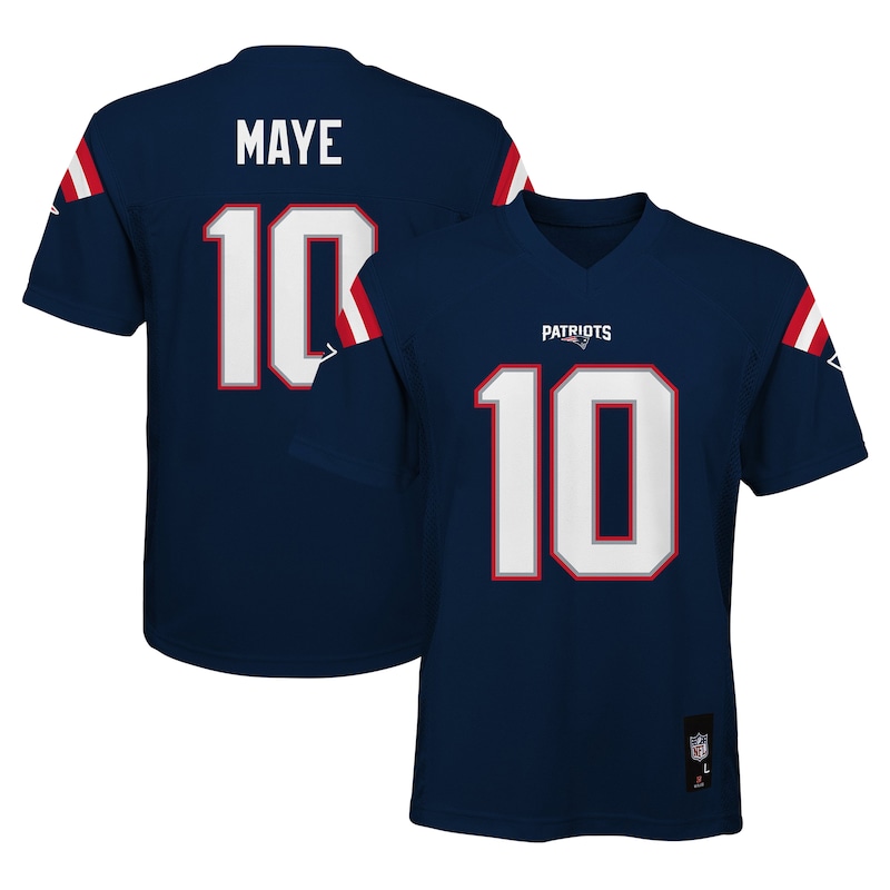 None Drake Maye New England Patriots Fan Favorite Team Game Jersey