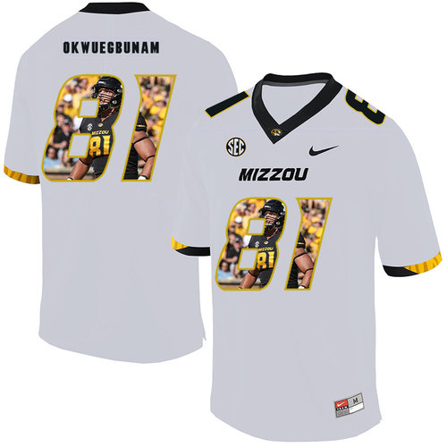 Men's None White 2024 college football Albert Okwuegbunam #81