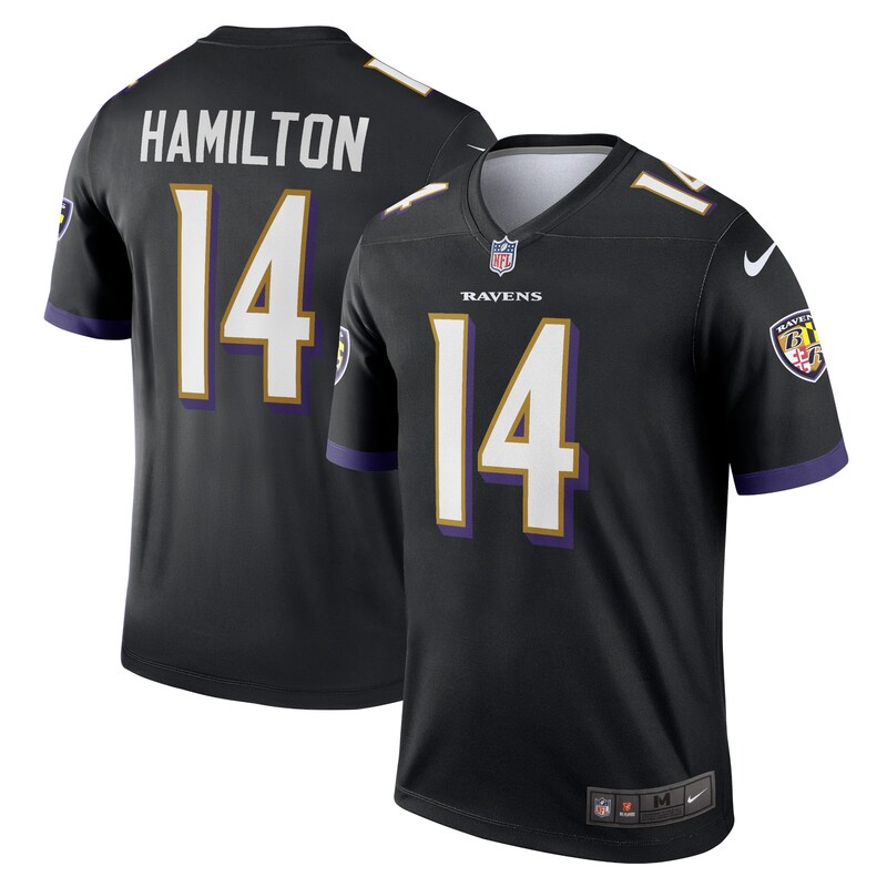 None Kyle Hamilton Team Captain BAL Ravens Premium Jersey for NFL Fans