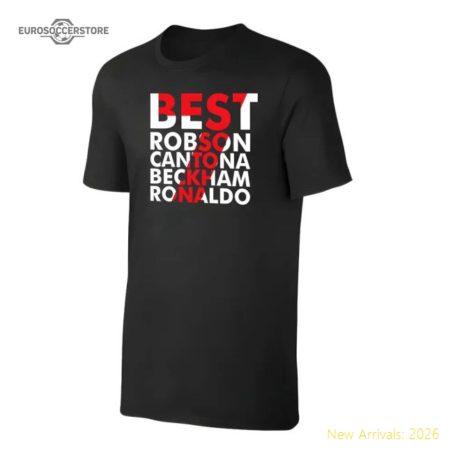 Authentic Manchester Reds Legend No7 T-shirt - Black - Premium