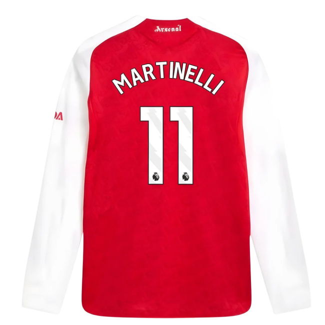 Martinelli 11 Latest Arsenal Home Football Shirt 2025-2026