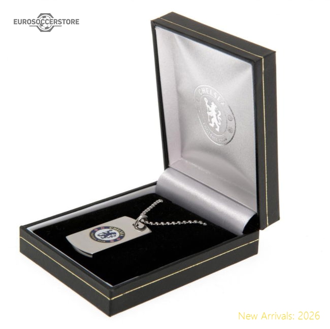 Chelsea FC Colour Crest Dog Tag & Chain