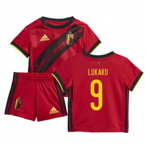 Comfort Fit Kids Belgium Euro 2020 Home Red 9 LUKAKU Soccer