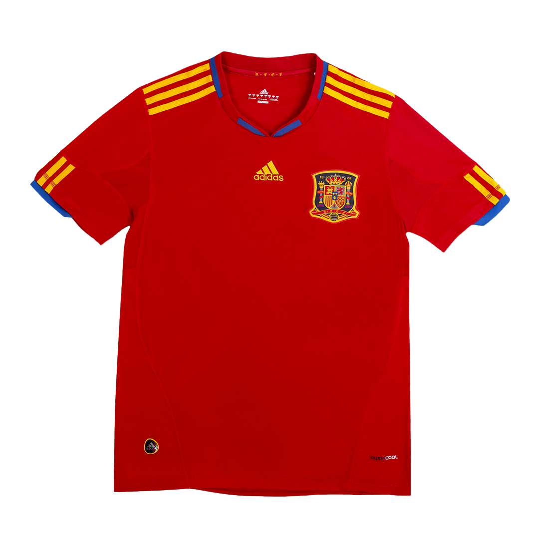 Retro 2010 Spain Home  Soccer Jersey Authentic Kit