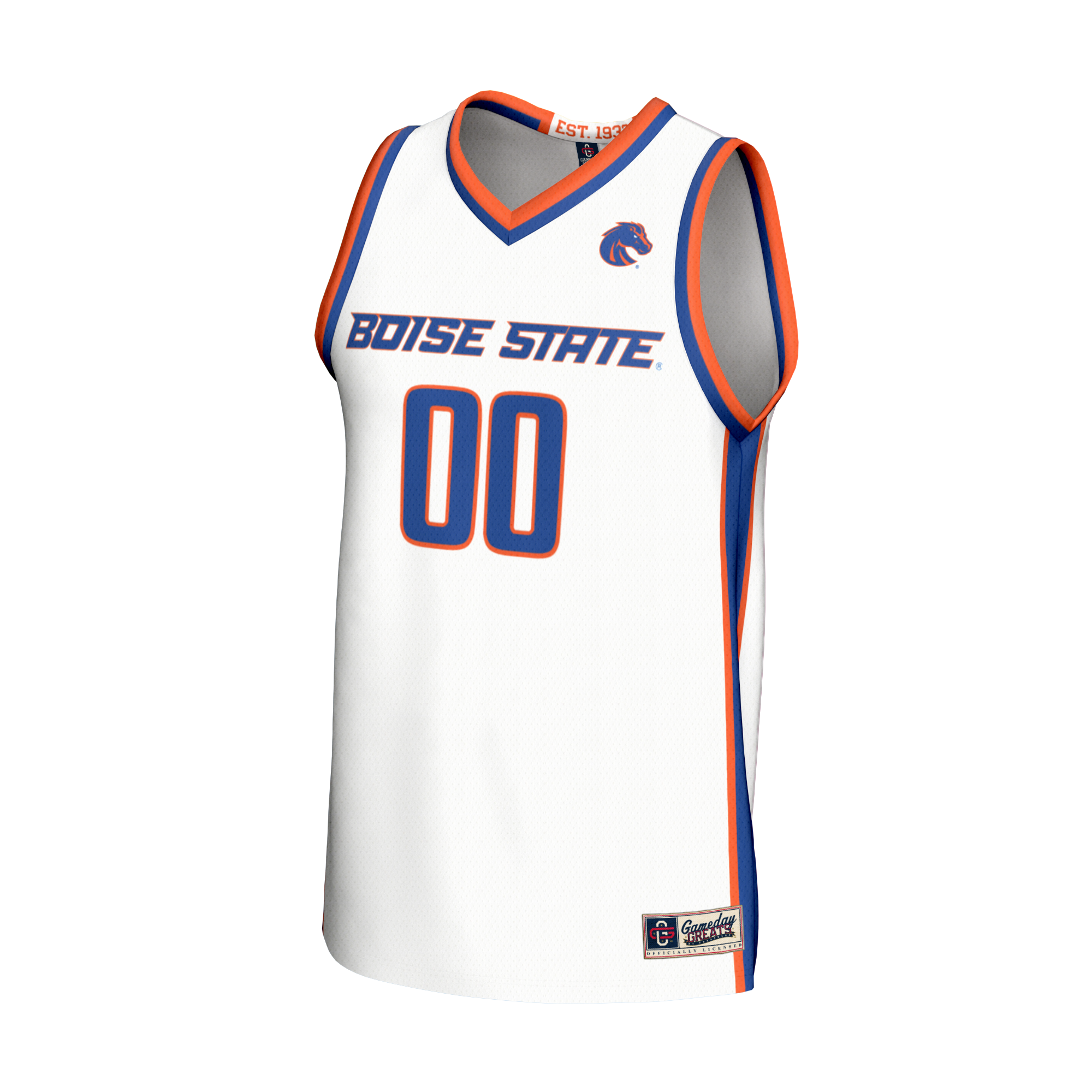 [DDG] Boise State Broncos GameDay Greats Unisex NIL Pick-A-Player Lightweight Collegiate Women's Basketball Fashion Jersey - White