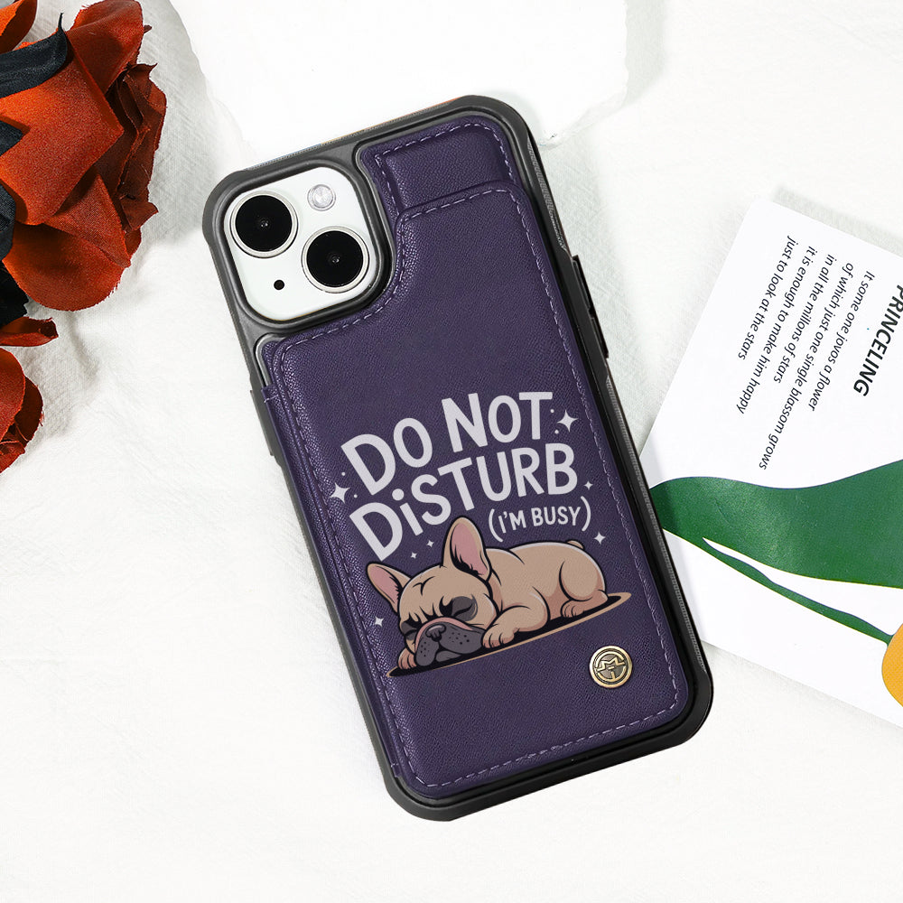 French Bulldog Bandit Leather Wallet Case For For Iphone & Samsung Durable Dog Item