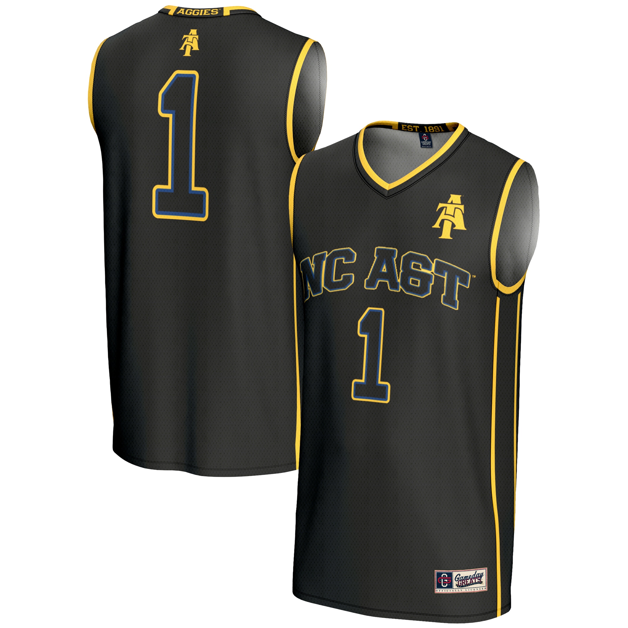 [NJP] North Carolina A&T Aggies GameDay Greats Lightweight Basketball Jersey - Black