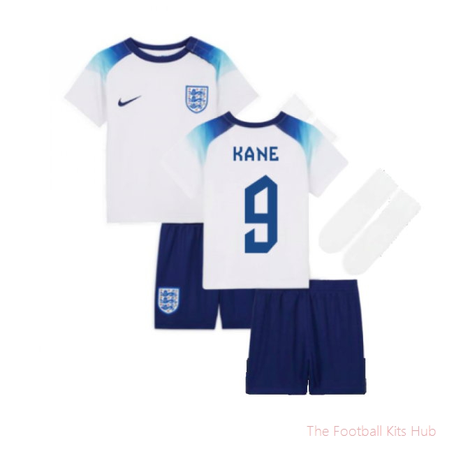 2022-2023 England Home Little Boys Mini Kit (Kane 9)