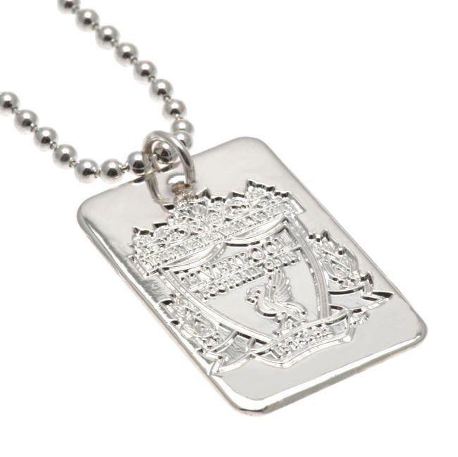 Adult Liverpool FC Silver Plated Dog Tag & Chain