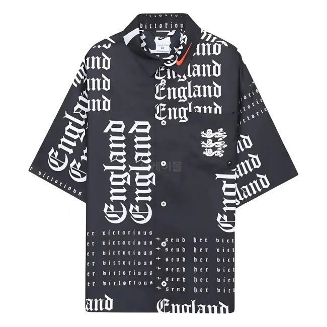 Authentic 2022-2023 England Button-Down World Soccer Performance