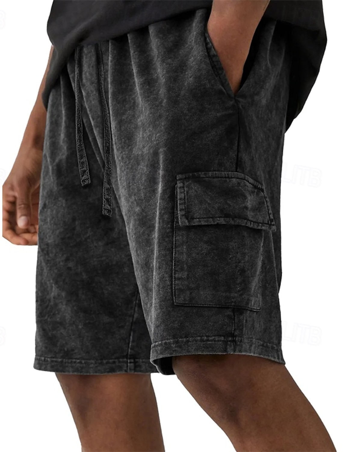 Men's Henley Shirt 100% Cotton Acid Wash T Tee Short Sleeve Solid #1