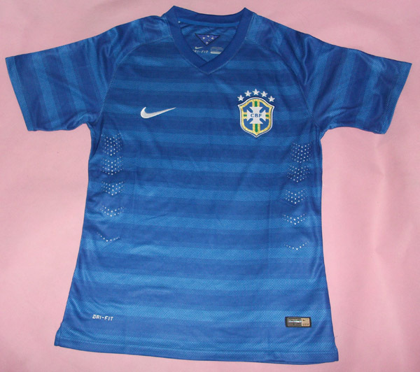 2014 World Cup Brazil Away Blue Jersey Shirt - World Cup Collection