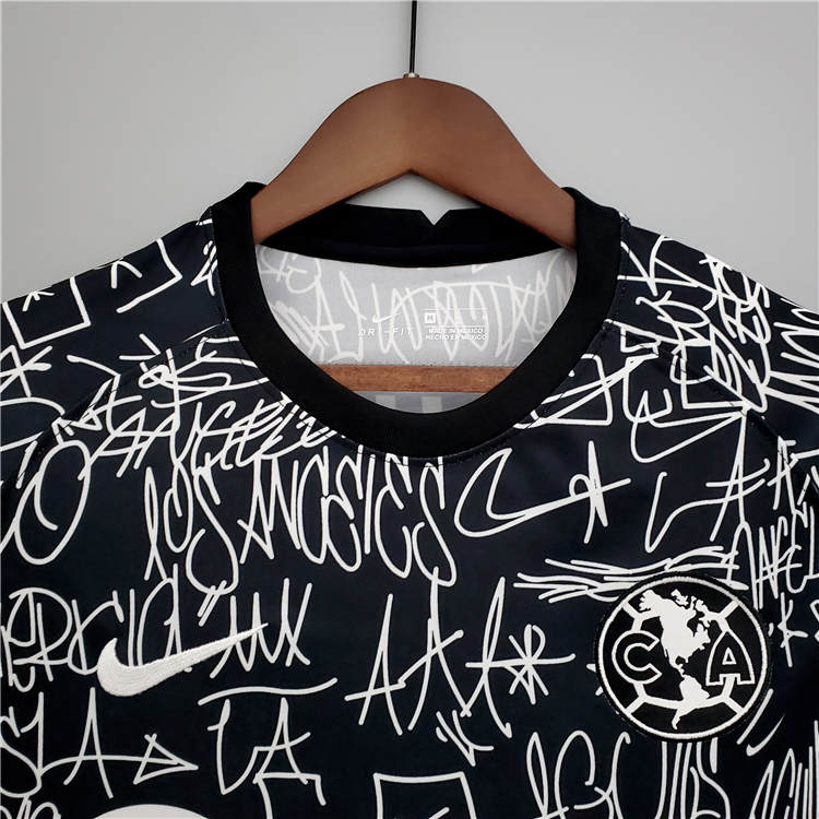 Club America Soccer Jersey 21-22 Black Football Shirt - Official