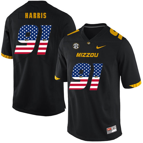 Men's None Black 2024 replica Charles Harris #91 team authorized