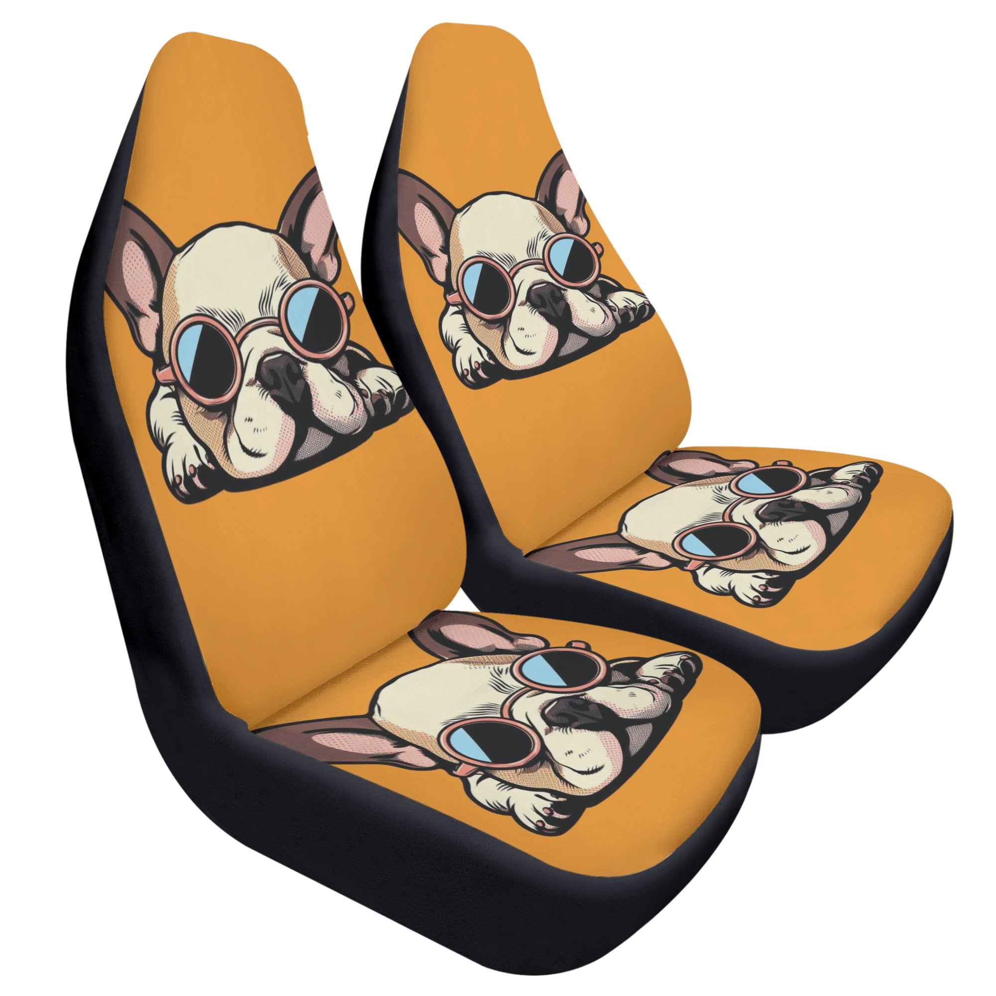Vet-recommended Porky - Frenchie Car Seat Covers (2 Pcs) Winter Wear