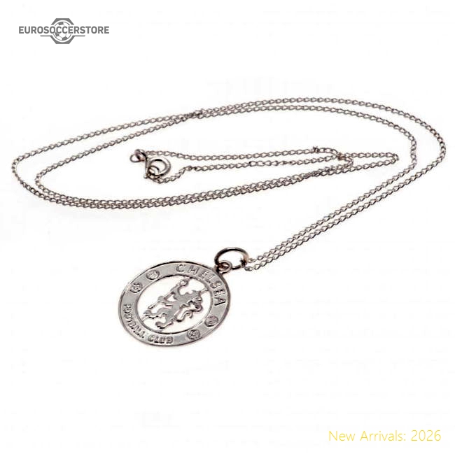 Official Chelsea Fc Sterling Silver Pendant & Chain Cr - Premium