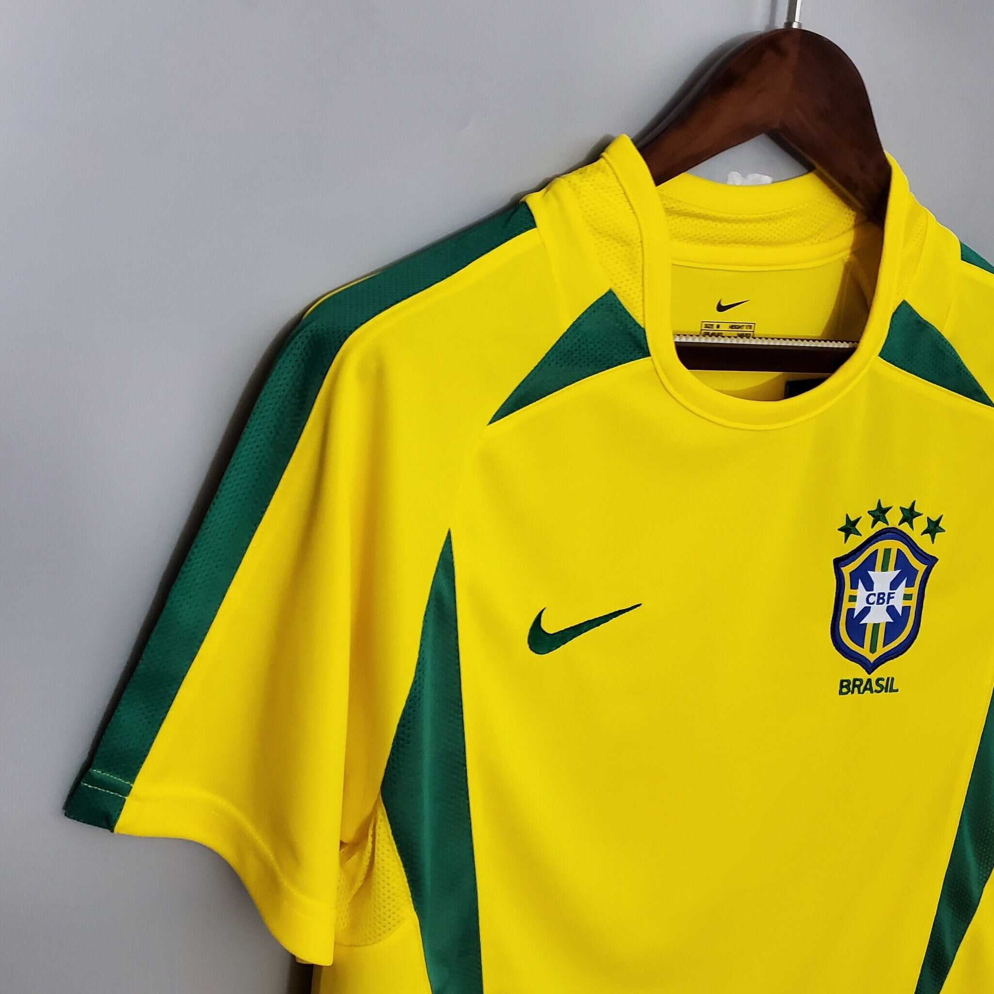 Cheap 2002 Brazil home retro kit