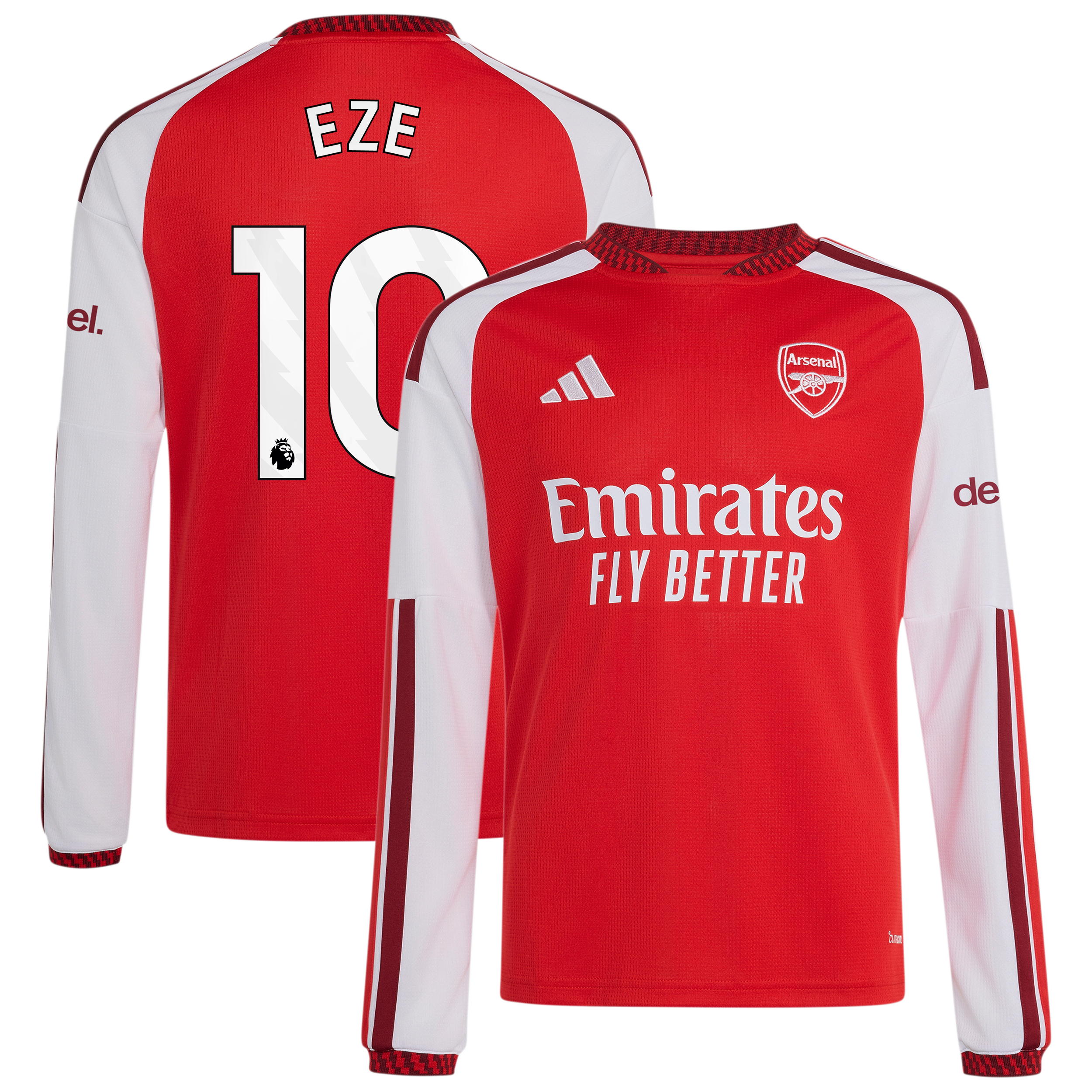 [SJH] Eberechi Eze Arsenal Youth 2026/27 Home Replica Long Sleeve Jersey - Red