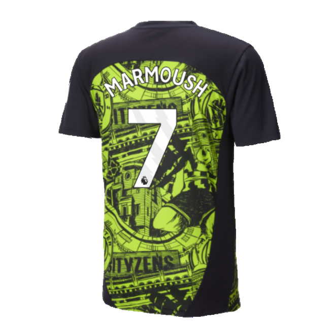 Authentic 2024-2025 Man City Pre-match Shirt (yellow Glow) - Kids