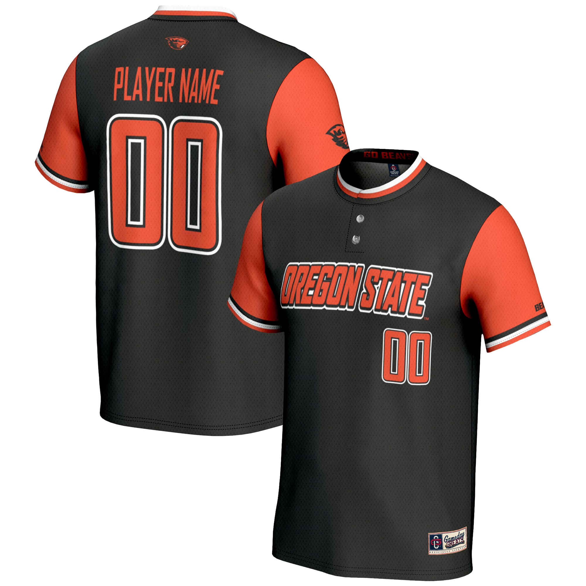 Oregon State Beavers GameDay Greats Youth NIL Pick-A-Player Lightweight Softball Jersey - Black
