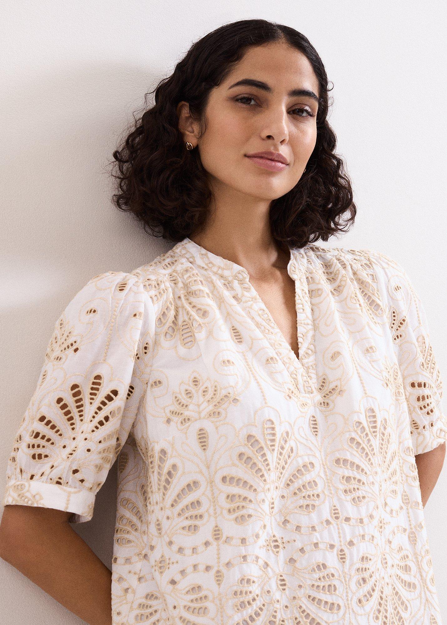 Petite Liliana Broderie Mini Dress