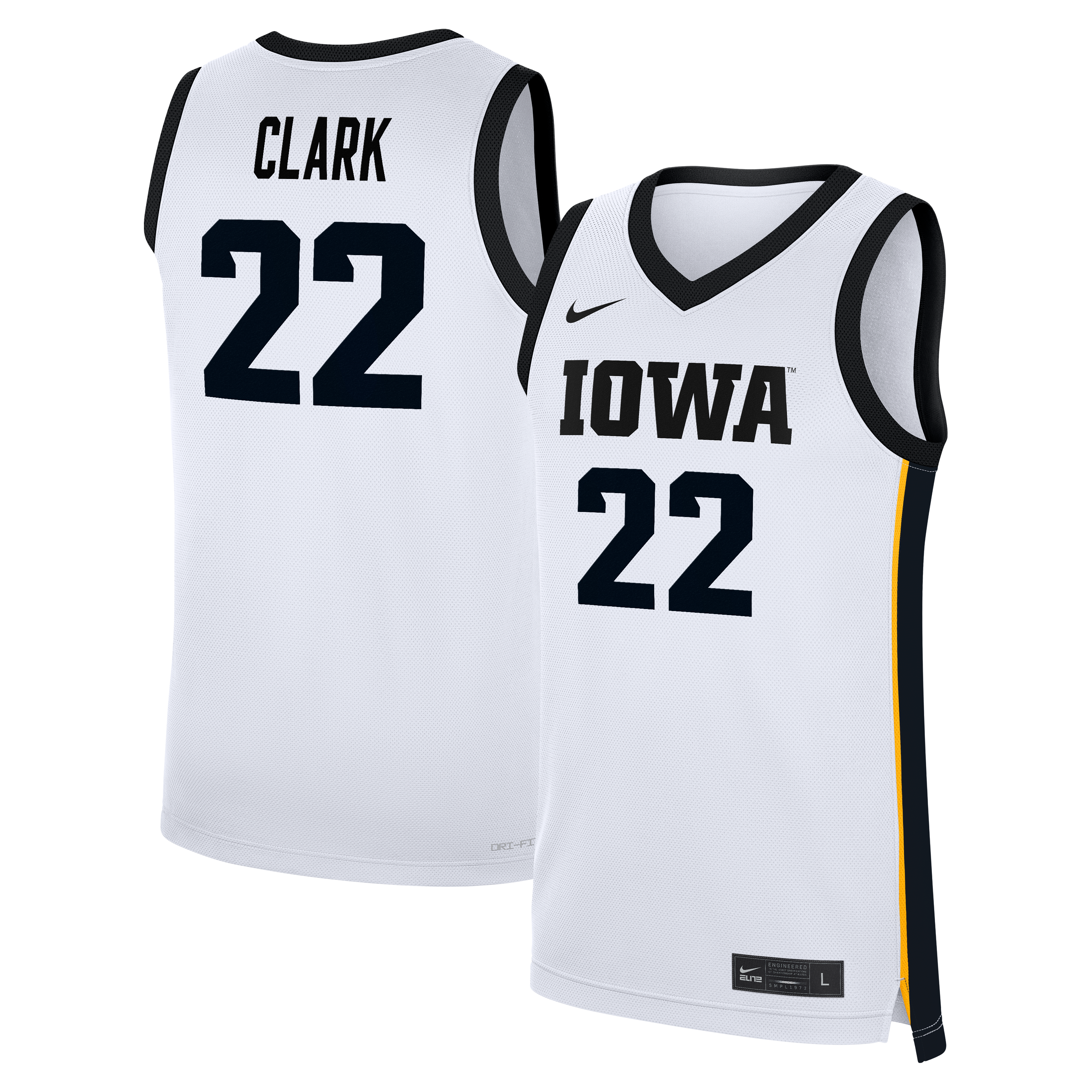Caitlin Clark Iowa Hawkeyes Nike Home Women's Basketball Replica Jersey - White