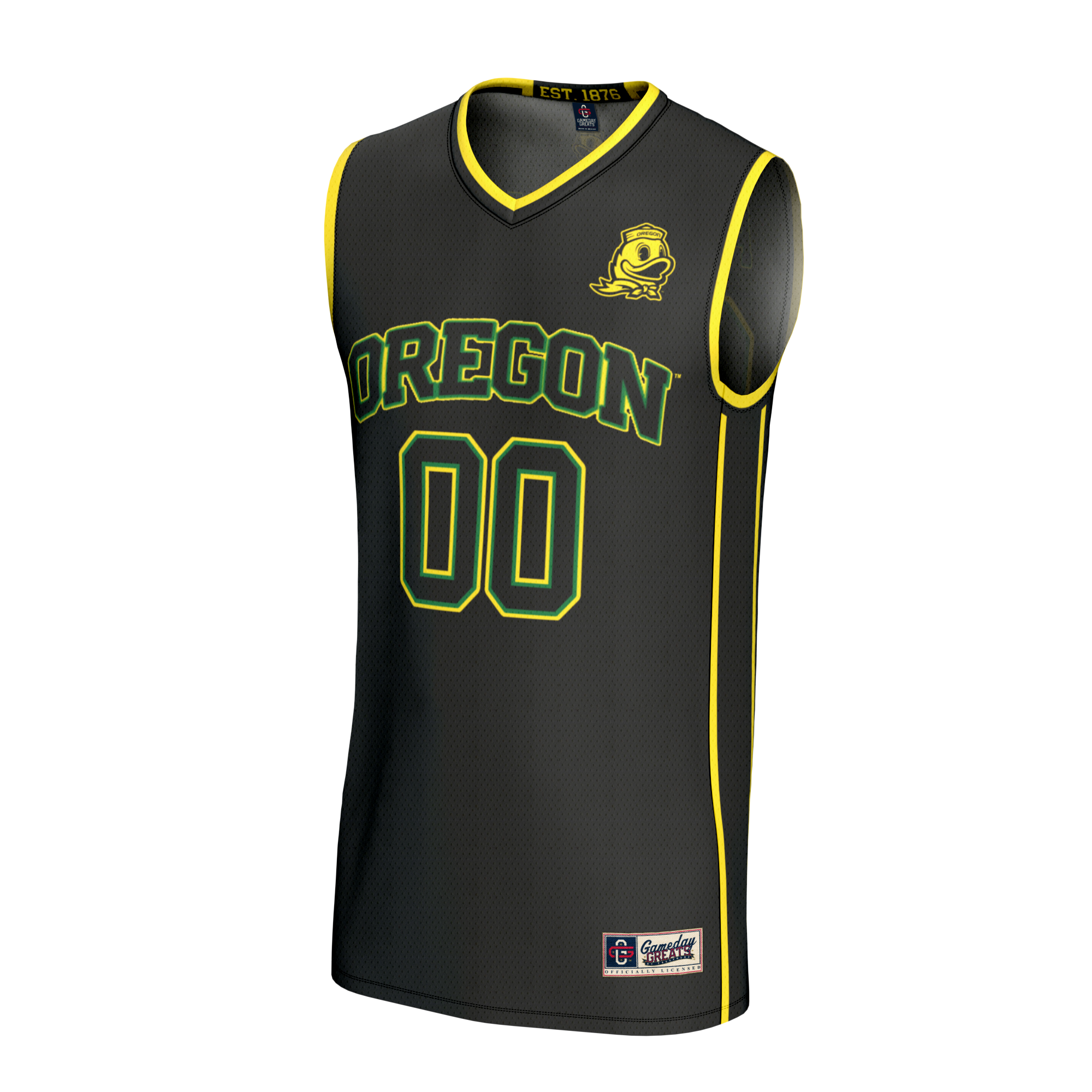 [DDG] Oregon Ducks GameDay Greats Unisex Lightweight Collegiate Men's Basketball NIL Pick-A-Player Fashion Jersey - Black