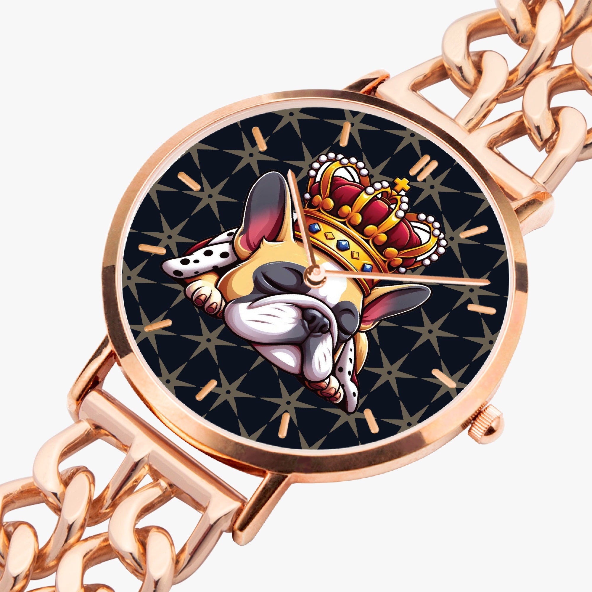 French Bulldog Louis Chic Hollow Strap Watch For Frenchie Lovers Durable Dog Item