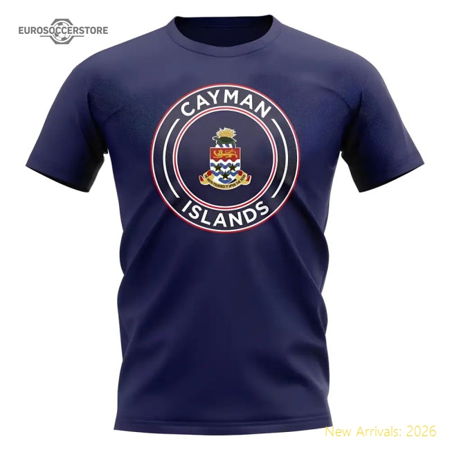 Cayman Islands Football Badge T-Shirt (Navy)