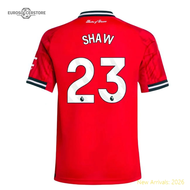 Luxury 2025-2026 Man Utd Home Shirt (kids) (shaw 23) - Premium Quality