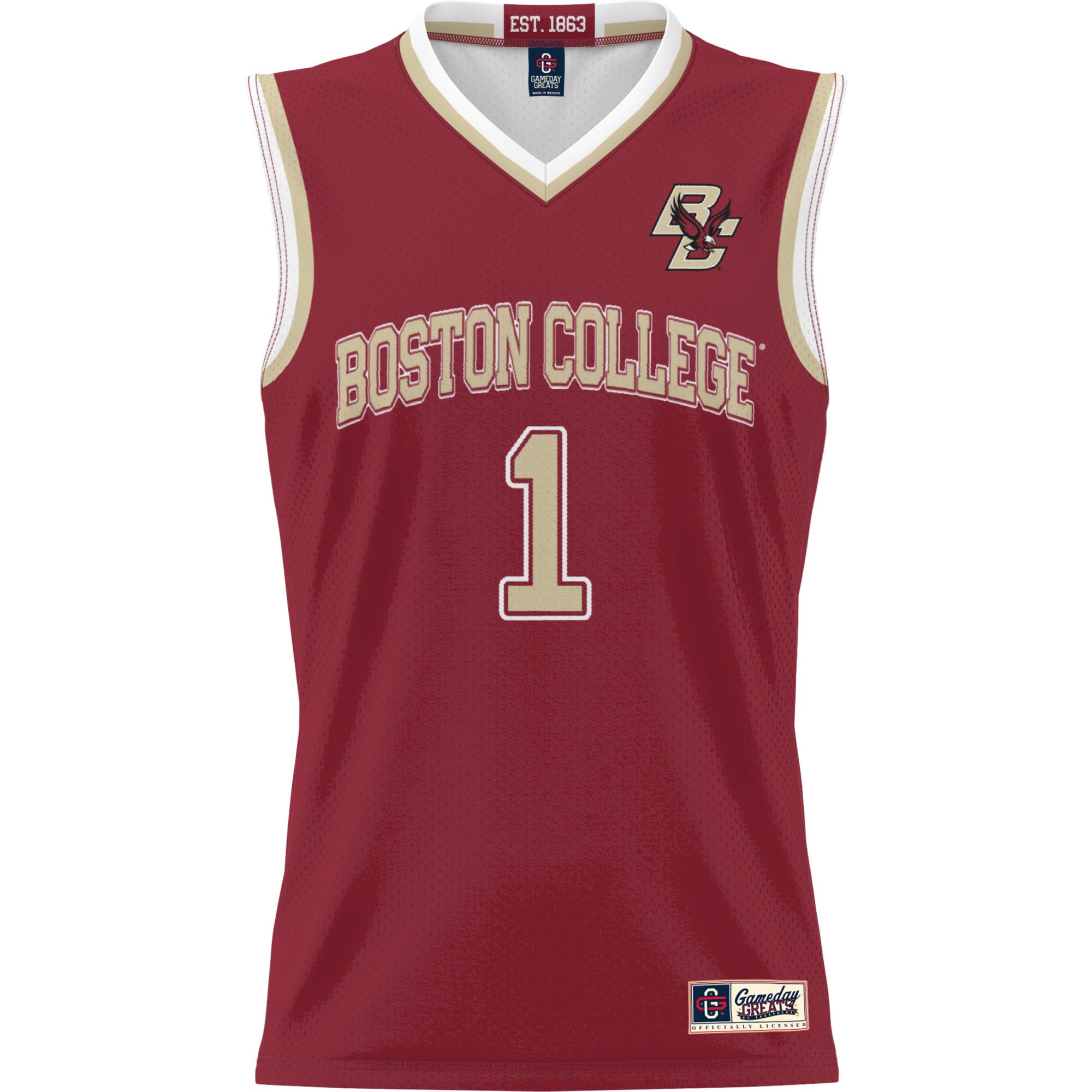 [DDG] Boston College Eagles GameDay Greats Unisex Lightweight Basketball Jersey - Cardinal